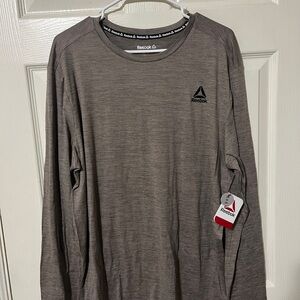 Reebok Men's Charcoal Long Sleeve Tee
